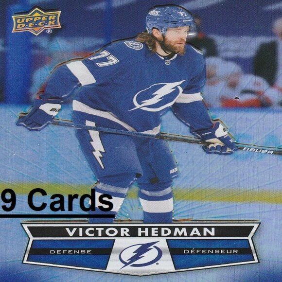 Victor Hedman NHL Hockey Card Collection - 9 NHL Hockey Cards - Picture 1 of 10